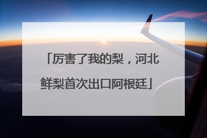 厉害了我的梨，河北鲜梨首次出口阿根廷
