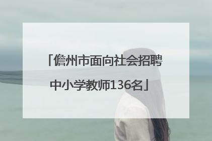 儋州市面向社会招聘中小学教师136名