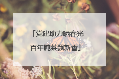 党建助力晒春光 百年腌菜飘新香