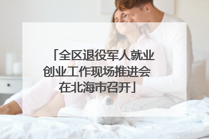 全区退役军人就业创业工作现场推进会在北海市召开