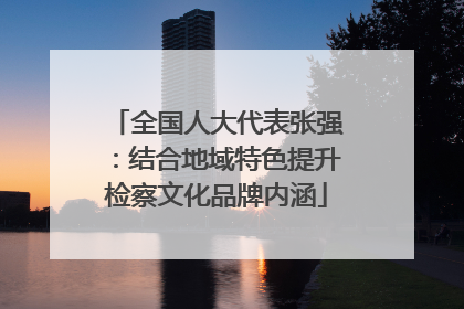 全国人大代表张强：结合地域特色提升检察文化品牌内涵