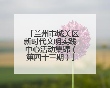 兰州市城关区新时代文明实践中心活动集锦（第四十三期）