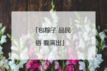 包粽子 品民俗 看演出