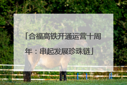 合福高铁开通运营十周年：串起发展珍珠链