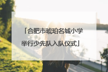 合肥市琥珀名城小学举行少先队入队仪式