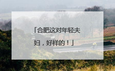 合肥这对年轻夫妇，好样的！