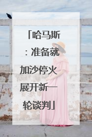 哈马斯：准备就加沙停火展开新一轮谈判