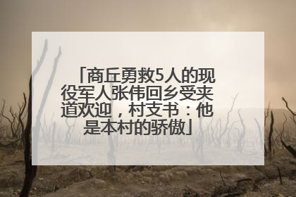 商丘勇救5人的现役军人张伟回乡受夹道欢迎，村支书：他是本村的骄傲