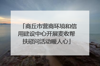 商丘市营商环境和信用建设中心开展麦收帮扶慰问活动暖人心