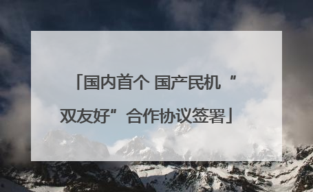 国内首个 国产民机“双友好”合作协议签署