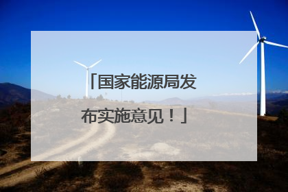 国家能源局发布实施意见！