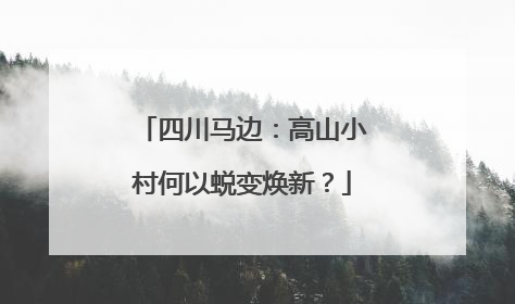 四川马边：高山小村何以蜕变焕新？