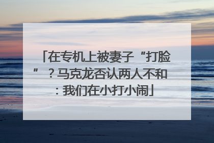 在专机上被妻子“打脸”？马克龙否认两人不和：我们在小打小闹