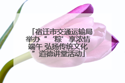 宿迁市交通运输局举办“‘粽’享浓情端午 弘扬传统文化”道德讲堂活动