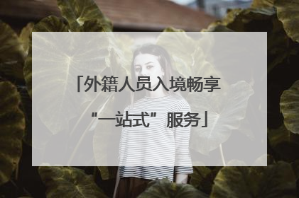 外籍人员入境畅享“一站式”服务