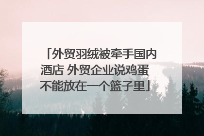外贸羽绒被牵手国内酒店 外贸企业说鸡蛋不能放在一个篮子里
