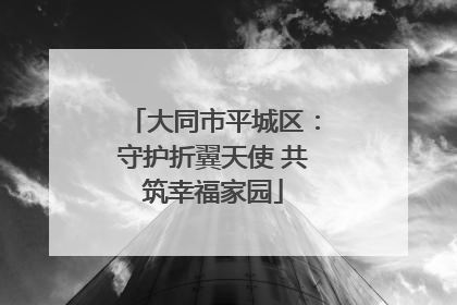 大同市平城区：守护折翼天使 共筑幸福家园