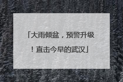 大雨倾盆，预警升级！直击今早的武汉