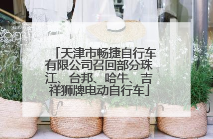 天津市畅捷自行车有限公司召回部分珠江、台邦、哈牛、吉祥狮牌电动自行车