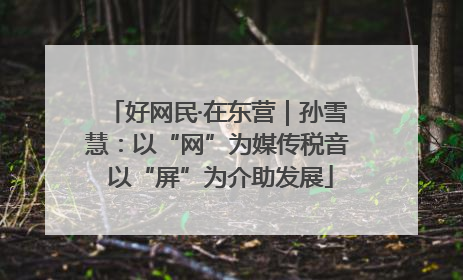 好网民·在东营｜孙雪慧：以“网”为媒传税音 以“屏”为介助发展