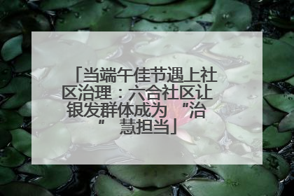 当端午佳节遇上社区治理：六合社区让银发群体成为 “治” 慧担当
