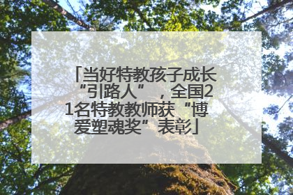 当好特教孩子成长“引路人”，全国21名特教教师获“博爱塑魂奖”表彰