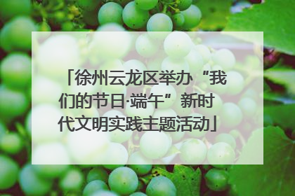 徐州云龙区举办“我们的节日·端午”新时代文明实践主题活动