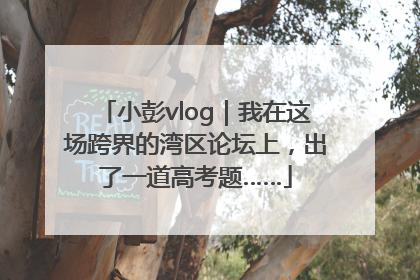 小彭vlog｜我在这场跨界的湾区论坛上，出了一道高考题……