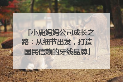 小鹿妈妈公司成长之路：从细节出发，打造国民信赖的牙线品牌