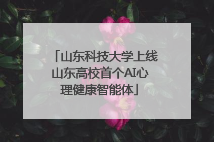 山东科技大学上线山东高校首个AI心理健康智能体