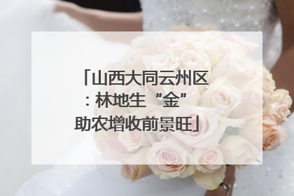 山西大同云州区：林地生“金” 助农增收前景旺