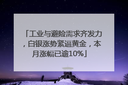 工业与避险需求齐发力，白银涨势紧逼黄金，本月涨幅已逾10%