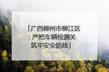 广西柳州市柳江区：严把车辆检测关 筑牢安全防线