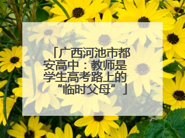 广西河池市都安高中：教师是学生高考路上的“临时父母”