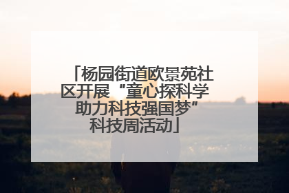 杨园街道欧景苑社区开展“童心探科学 助力科技强国梦”科技周活动
