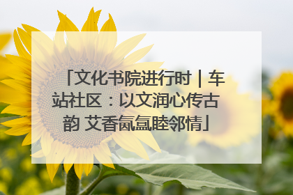 文化书院进行时｜车站社区：以文润心传古韵 艾香氤氲睦邻情