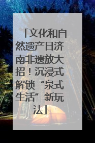 文化和自然遗产日济南非遗放大招！沉浸式解锁“泉式生活”新玩法