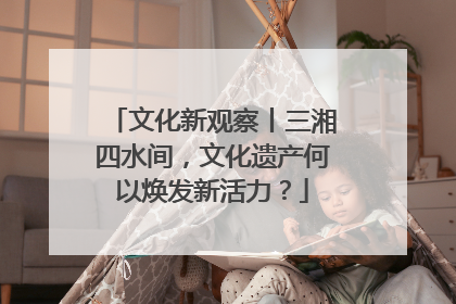 文化新观察丨三湘四水间，文化遗产何以焕发新活力？