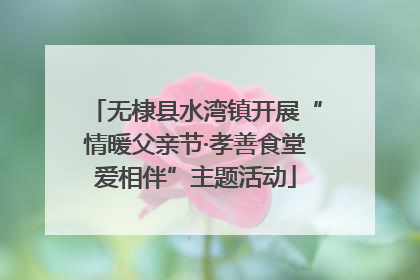 无棣县水湾镇开展“情暖父亲节·孝善食堂爱相伴”主题活动