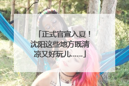 正式官宣入夏！沈阳这些地方既清凉又好玩儿……