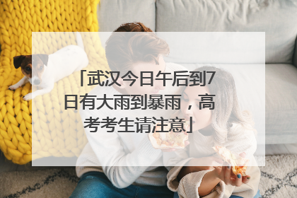 武汉今日午后到7日有大雨到暴雨，高考考生请注意