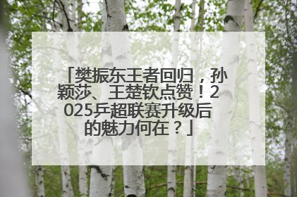 樊振东王者回归，孙颖莎、王楚钦点赞！2025乒超联赛升级后的魅力何在？