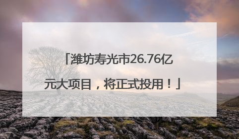 潍坊寿光市26.76亿元大项目,将正式投用!