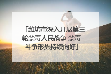 潍坊市深入开展第三轮禁毒人民战争 禁毒斗争形势持续向好