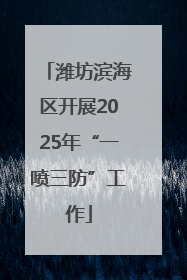 潍坊滨海区开展2025年“一喷三防”工作