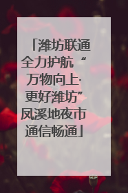 潍坊联通全力护航“万物向上·更好潍坊”凤溪地夜市通信畅通