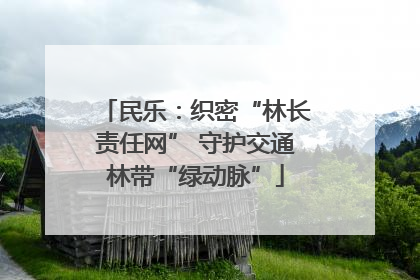 民乐：织密“林长责任网” 守护交通林带“绿动脉”