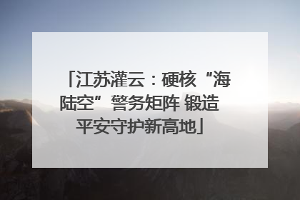江苏灌云：硬核“海陆空”警务矩阵 锻造平安守护新高地