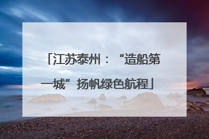江苏泰州：“造船第一城”扬帆绿色航程
