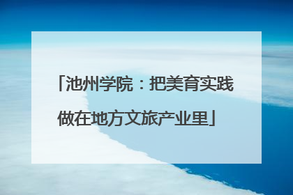 池州学院：把美育实践做在地方文旅产业里
